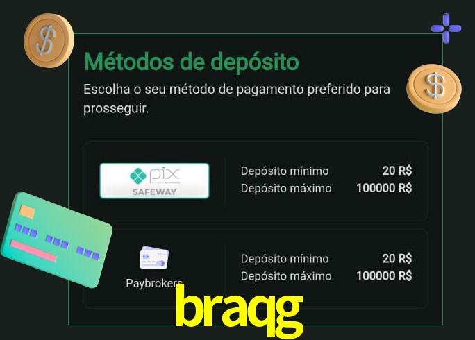 O cassino braqg oferece uma grande variedade de métodos de pagamento